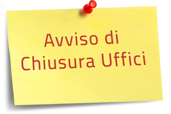 Avviso chiusura uffici